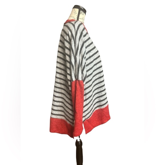 White Birch Red and Gray Striped Knit Top - Picture 3 of 6